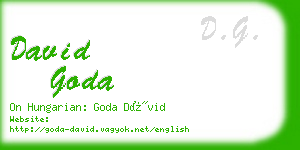 david goda business card